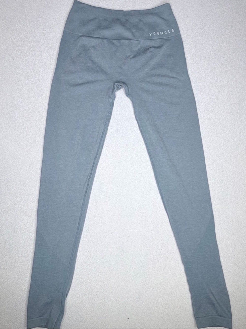 YoungLA Legacy Seamless Scrunch Leggings•YLAW1062• Dusty Blue - Picture 4 of 16